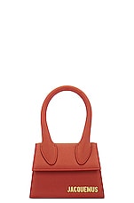 JACQUEMUS Le Chiquito Bag in Dark Red, view 3, click to view large image.