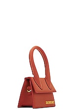 JACQUEMUS Le Chiquito Bag in Dark Red, view 5, click to view large image.