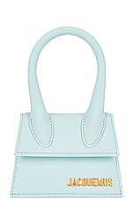 JACQUEMUS Le Chiquito Bag in Pale Blue, view 3, click to view large image.
