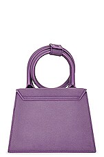 JACQUEMUS Le Chiquito Noeud Bag in Purple, view 4, click to view large image.