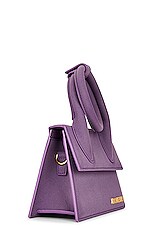 JACQUEMUS Le Chiquito Noeud Bag in Purple, view 5, click to view large image.