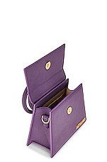 JACQUEMUS Le Chiquito Noeud Bag in Purple, view 6, click to view large image.