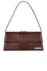 JACQUEMUS Le Bambino Long Bag in Brown, view 1, click to view large image.