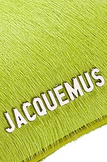 JACQUEMUS Le Bisou Bag in Neon Green, view 7, click to view large image.