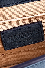JACQUEMUS Le Chiquito Noeud Bag in Dark Navy, view 7, click to view large image.