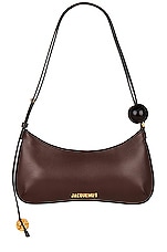 JACQUEMUS Le Bisou Perle Bag in Medium Brown, view 1, click to view large image.