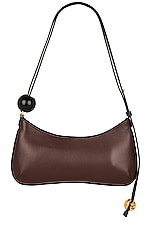 JACQUEMUS Le Bisou Perle Bag in Medium Brown, view 3, click to view large image.