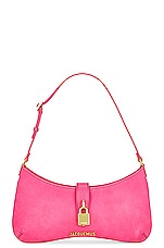 JACQUEMUS Le Bisou Cadenas Bag in Dark Pink, view 1, click to view large image.