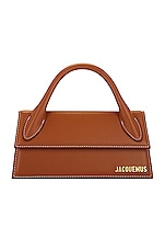 JACQUEMUS Le Chiquito Long Bag in Light Brown, view 1, click to view large image.