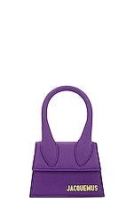 JACQUEMUS Le Chiquito Bag in Purple, view 1, click to view large image.