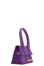 JACQUEMUS Le Chiquito Bag in Purple, view 4, click to view large image.