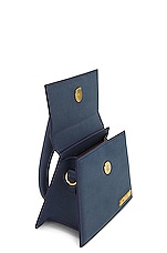 JACQUEMUS Le Chiquito Moyen Bag in Dark Navy, view 5, click to view large image.