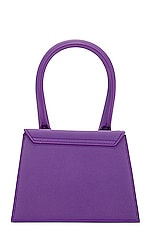 JACQUEMUS Le Chiquito Moyen Bag in Purple, view 3, click to view large image.