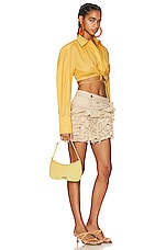 JACQUEMUS Le Bisou Bag in Light Yellow, view 2, click to view large image.