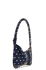 JACQUEMUS Le Bisou Bandana Bag in Print Navy Paisley, view 4, click to view large image.
