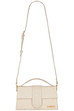 JACQUEMUS Le Grand Bambino Bag in Light Greige, view 1, click to view large image.