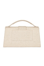 JACQUEMUS Le Grand Bambino Bag in Light Greige, view 4, click to view large image.