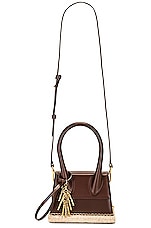 JACQUEMUS Le Chiquito Moyen Cordao Bag in Brown, view 1, click to view large image.