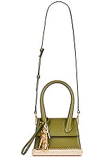 JACQUEMUS Le Chiquito Moyen Cordao Bag in Khaki, view 1, click to view large image.