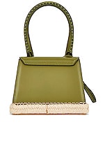 JACQUEMUS Le Chiquito Moyen Cordao Bag in Khaki, view 4, click to view large image.