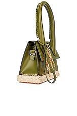 JACQUEMUS Le Chiquito Moyen Cordao Bag in Khaki, view 5, click to view large image.