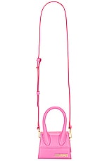 JACQUEMUS Le Chiquito Bag in Neon Pink, view 1, click to view large image.
