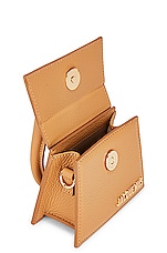 JACQUEMUS Le Chiquito Bag in Camel, view 6, click to view large image.