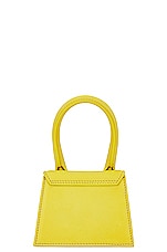 JACQUEMUS Le Chiquito Bag in Neon Yellow, view 4, click to view large image.