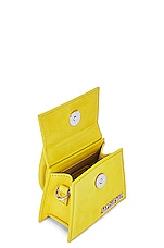 JACQUEMUS Le Chiquito Bag in Neon Yellow, view 6, click to view large image.
