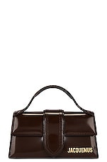 JACQUEMUS Le Bambino Bag in Midnight Brown, view 3, click to view large image.
