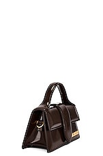 JACQUEMUS Le Bambino Bag in Midnight Brown, view 5, click to view large image.