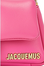 JACQUEMUS Le Petit Bambimou Bag in Neon Pink, view 8, click to view large image.