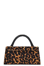 JACQUEMUS Le Chiquito Long in Print Leopard Brown, view 4, click to view large image.