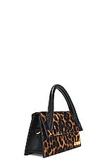 JACQUEMUS Le Chiquito Long in Print Leopard Brown, view 5, click to view large image.