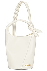 JACQUEMUS Le Petit Tourni in Light Ivory, view 1, click to view large image.