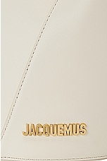 JACQUEMUS Le Petit Tourni in Light Ivory, view 7, click to view large image.