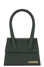 JACQUEMUS Le Chiquito Moyen in Dark Green, view 3, click to view large image.