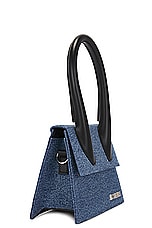 JACQUEMUS Le Chiquito Moyen in Blue, view 5, click to view large image.