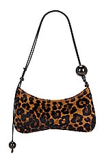 JACQUEMUS Le Bisou Perle in Leopard Brown, view 1, click to view large image.