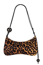 JACQUEMUS Le Bisou Perle in Leopard Brown, view 3, click to view large image.