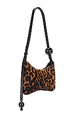 JACQUEMUS Le Bisou Perle in Leopard Brown, view 4, click to view large image.