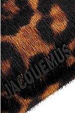 JACQUEMUS Le Bisou Perle in Leopard Brown, view 7, click to view large image.