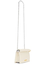 JACQUEMUS La Petite Pochette Rond Bag in Light Ivory, view 4, click to view large image.