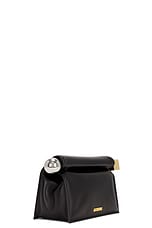 JACQUEMUS La Pochette Rond Carre Bag in Black, view 4, click to view large image.