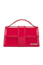 JACQUEMUS Le Grand Bambino Bag in Red, view 3, click to view large image.