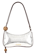 JACQUEMUS Le Bisou Perle Bag in Silver, view 1, click to view large image.