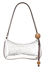 JACQUEMUS Le Bisou Perle Bag in Silver, view 3, click to view large image.