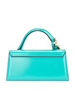 JACQUEMUS Le Chiquito Long Boucle Bag in Turquoise, view 4, click to view large image.