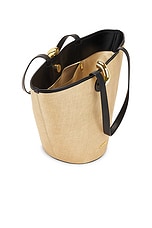 JACQUEMUS Le Bambola Bag in Natural & Black, view 4, click to view large image.