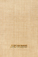 JACQUEMUS Le Bambola Bag in Natural & Black, view 6, click to view large image.